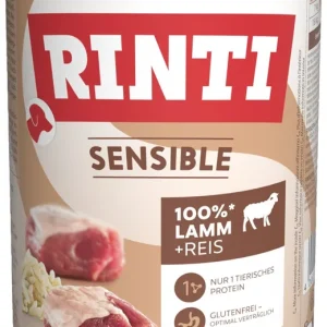 Sparpaket 24 x 400 g Rinti Sensible Lamm & Reis Hunde Nassfutter Begrenztes Angebot